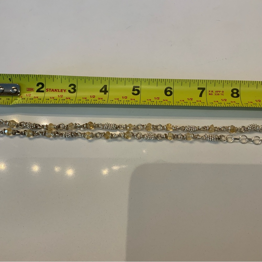 Alexa Crawford silver amend topaz necklace